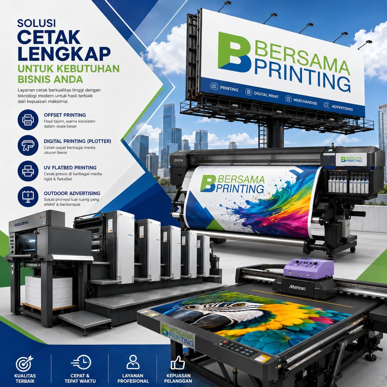Fasilitas dan hasil cetak Bersama Printing