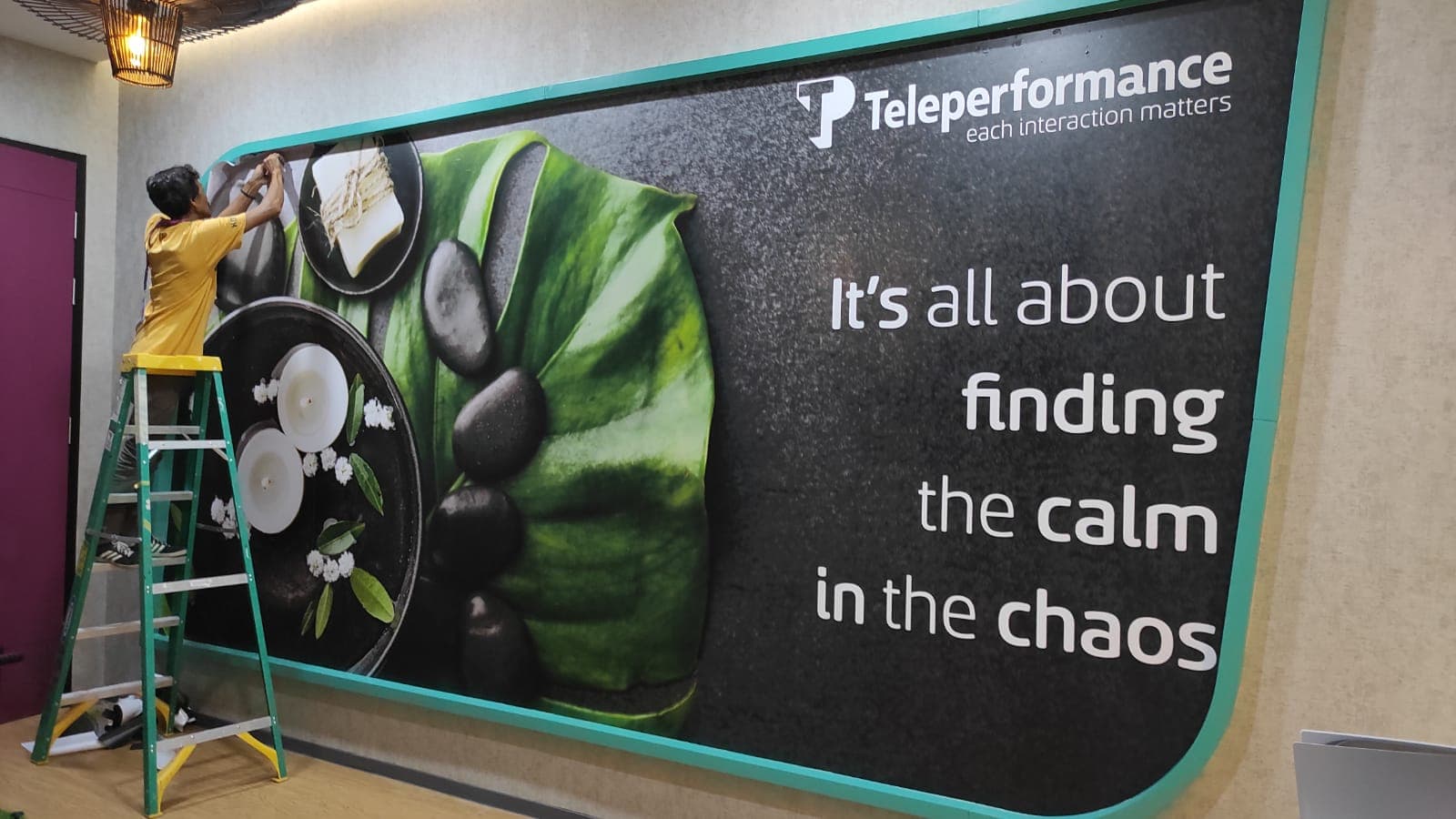 Wall Graphic Area Wellness — Teleperformance
